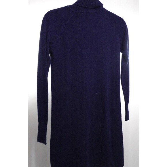 QUINCE XS Navy Blue Mongolian Cashmere Turtleneck Sweater Dress NWT New $100 - Picture 5 of 10